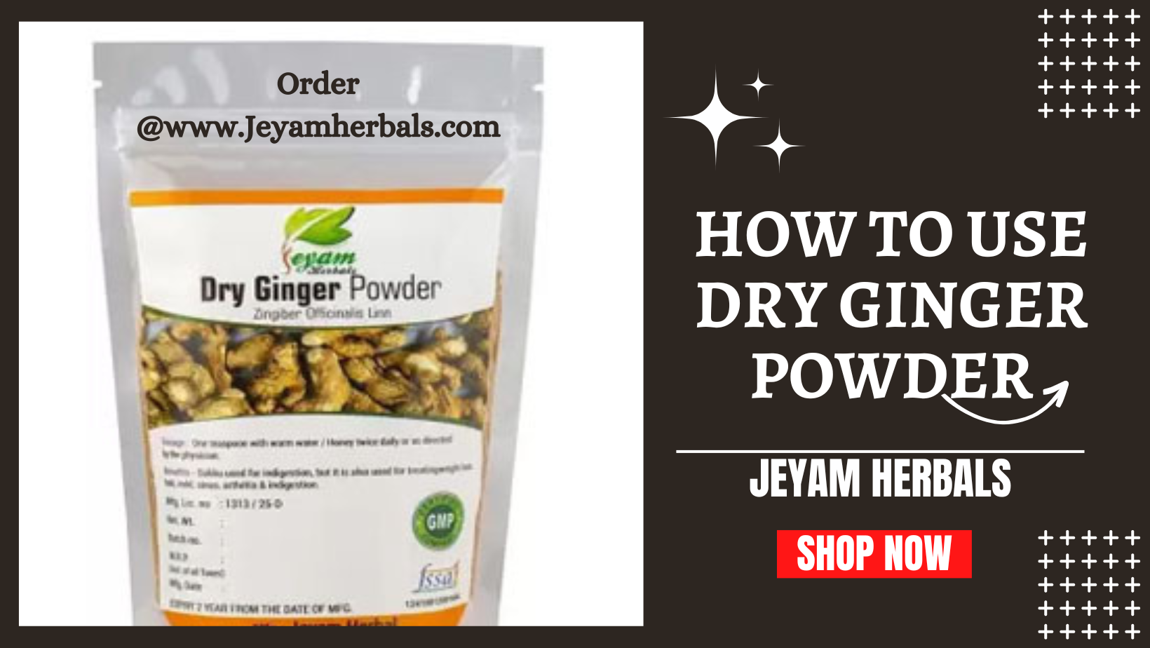 How to use dry ginger powder